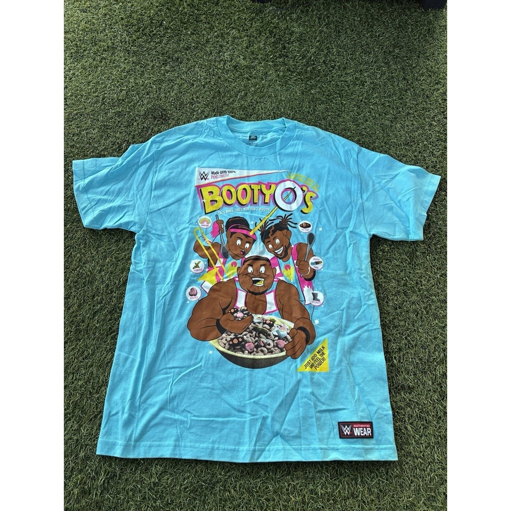 The New‎ Day WWE Shirt Mens Large Booty O Cereal Short Sleeve Wrestling